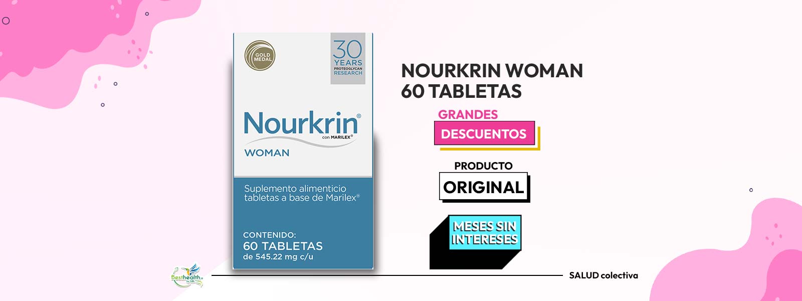 Nourkrin Woman 60 Tabletas Tratamiento capilar contra la caída de Cabello para mujeres 1 nourkrin woman tratamiento capilar para la caida del cabello y crecimiento del cabello para mujeres compra en linea descuent best health tienda en linea 04